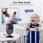 Smart Baby WiFi Monitor with App, 1080P Baby Camera, AI Detection, 2-Way Talk, Night Vision, VOX Mode, 5 Lullabies, 1200ft Long Range 2.8" LCD Display for Home Use - Image 7