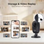 Smart Baby WiFi Monitor with App, 1080P Baby Camera, AI Detection, 2-Way Talk, Night Vision, VOX Mode, 5 Lullabies, 1200ft Long Range 2.8" LCD Display for Home Use - Image 10