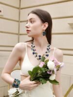 Coiris 3 Layers Illusion Wire Beaded Statement 19.5" Necklace for Women - Image 5