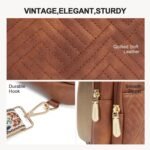 BOSTANTEN Sling Bag Quilted Crossbody Bags for Women Cross Body Purse Leather Fanny Pack with Adjustable Guitar Strap - Image 6