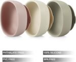 PandaEar 3 Pack Silicone Suction Bowls for Baby Toddler Infant Kids - Baby Food Bowls First Stage Feeding - Suction, Soft, Safe, BPA-Free - Image 3