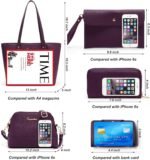 Soperwillton Handbags and Purses for Women Shoulder Tote Bags Top Handle Satchel Purse Set 5pcs - Image 6