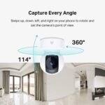 Kasa 2K+ Indoor Pan/Tilt Wired Security Camera - Works as a Baby Monitor & Pet Camera, Motion Detection & Tracking, 2-Way Audio, Night Vision, Subscription-Free Local Storage or Optional Cloud, KC410S - Image 4