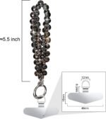 TENOC Beaded Phone Wrist Strap, Cellphone Lanyard Chain, Sparkling Wristlet Bracelet for Women, Black - Image 3