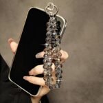 TENOC Beaded Phone Wrist Strap, Cellphone Lanyard Chain, Sparkling Wristlet Bracelet for Women, Black - Image 5