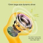 Wireless Earbuds, Bluetooth 5.4 Headphones in Ear with Noise Cancelling Mic, Bluetooth Earbuds Stereo Bass, IP7 Waterproof Sports Earphones, 32H Playtime USB C Charging Ear Buds Yellow for Android iOS - Image 4