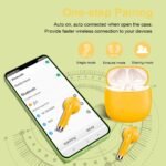 Wireless Earbuds, Bluetooth 5.4 Headphones in Ear with Noise Cancelling Mic, Bluetooth Earbuds Stereo Bass, IP7 Waterproof Sports Earphones, 32H Playtime USB C Charging Ear Buds Yellow for Android iOS - Image 6