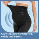 Fotociti Maternity Shorts with Pockets Over The Belly,8" Pregnancy Biker Yoga Active Workout - Image 4