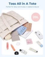 BAGSMART Tote Bag for Women, Lightweight Puffy Tote Bag with Compartments Shoulder Bag Handbag for Travel, Work, Gym | Lightweight, Puffy, Quilted, for Travel, Work - Image 6