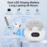 Wireless Earbuds Bluetooth Ear Buds for iPhone 17 16 Pro Max 16e 16 Plus 16 15 Pro Max 15, V5.3 48H Wireless Headphones with LED Display Charging Case IPX7 Waterproof Earphones for Samsung A16 A36 S25 - Image 3