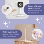 HUBBLE CONNECTED SkyVision AI Baby Monitor — HD Baby Camera Monitor w/Covered Face, Rollover, & True Cry Detection, Sleep Trainer, Soother and More — with Crib Mount System - Image 5
