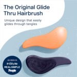 Crave Naturals Glide Thru Hair Brush - Detangler Brush for Curly, Straight, Wet or Dry Hair - Gentle Detangling Brusheses for Adults, Kids, Toddlers - Hair Accessories for Women, 7.5"x3" - Coral - Image 3