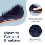 Crave Naturals Glide Thru Hair Brush - Detangler Brush for Curly, Straight, Wet or Dry Hair - Gentle Detangling Brusheses for Adults, Kids, Toddlers - Hair Accessories for Women, 7.5"x3" - Coral - Image 4