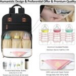 Diaper Bag Backpack for Women Large Capacity with Insulated Pockets Multifunctional Diaper Bags For Baby Girl Boy Waterproof Baby Bags For Mama Maternity Travel Bag Black - Image 3
