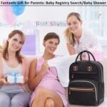 Diaper Bag Backpack for Women Large Capacity with Insulated Pockets Multifunctional Diaper Bags For Baby Girl Boy Waterproof Baby Bags For Mama Maternity Travel Bag Black - Image 6