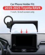 MaserWeller Car Phone Holder for Toyota RAV4 2019-2025 Accessories 7/8-Inch Screen Fixed Clip, 360° Rotation Smart Phone Mount Compatible with MagSafe, Cell Phone Holder That Does Not Affect Air Vent - Image 3