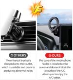 MaserWeller Car Phone Holder for Toyota RAV4 2019-2025 Accessories 7/8-Inch Screen Fixed Clip, 360° Rotation Smart Phone Mount Compatible with MagSafe, Cell Phone Holder That Does Not Affect Air Vent - Image 6