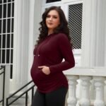 GINKANA Maternity Hoodie Long Sleeves Shirts Casual Maternity Top Pregnancy Sweatshirt Casual Clothes - Image 5