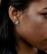 Designer Inspired Two Toned Cable Cubic Zirconia Earrings Studs for Women Trendy Gift - Image 6