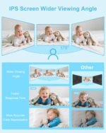 Blemil Upgrade Video Baby Monitor with Camera and Audio 6" Large Screen, 35-Hrs Battery, No WiFi Baby Monitor, Remote Pan/Tilt/Zoom Camera, 2-Way Talk, Night Vision, Temperature, 1000ft Range - Image 5
