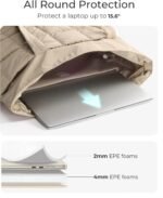 BAGSMART Expandable Tote Bag for Women, Puffer Work Tote Handbag, Quilted Carry On Bag for Travel Gym - Image 6