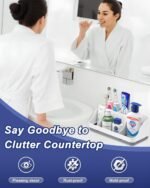 Bathroom Counter Organizer and Storage, 7 Slots Detachable Toothbrush Holders for Bathrooms, Anti-Slip Electric Toothbrush and Toothpaste Holder Countertop Vanity Organizer Accessories for Adults Kids - Image 3