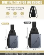 Crossbody Bags for Women Men Trendy Sling Bag Backpack Casual Chest Bag with Convertible Shoulder Strap - Image 3