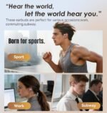 King Lucky Clip-On Earbuds Gen 3, Open-Ear Wireless Bluetooth 6.0 Headphones with Mic, Secure Fit for Small Ears & Glasses Wearers, 50H Playtime, ENC, IPX5 Waterproof Sport Ear Buds (Purple) - Image 9