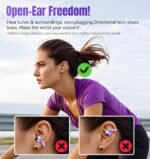 King Lucky Clip-On Earbuds Gen 3, Open-Ear Wireless Bluetooth 6.0 Headphones with Mic, Secure Fit for Small Ears & Glasses Wearers, 50H Playtime, ENC, IPX5 Waterproof Sport Ear Buds (Purple) - Image 10