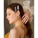 Magicsky 10PCS No Bend Hair Clips for Styling, Acrylic No Crease Curl Small Pin, Bang Barrette Tool for Makeup-Hairstyle Accessories for Women Girls, Leopard White Black - Image 4