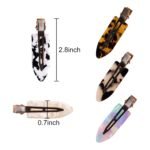 Magicsky 10PCS No Bend Hair Clips for Styling, Acrylic No Crease Curl Small Pin, Bang Barrette Tool for Makeup-Hairstyle Accessories for Women Girls, Leopard White Black - Image 7