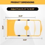 Yeeoy 24" to 40" Warehouse Safety Gate, Universal Spring-Loaded Safety Swing Gate, Adjustable Manual-Closing Swing Gate for Square or Round Post Mount, Powder Coated Yellow - Image 3