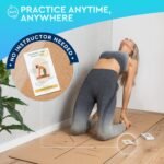 Natural Cork Yoga Mat with Alignment Lines and 55 Instructional Cards in 7 Themes for Beginner - Non-Slip Eco Friendly - 183x66x5mm for Home Workouts, Balance & Precision - Image 4