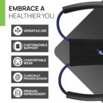 PRIMEKINETIX PostureMedic Dynamic Posture Corrector - Active Resistance Training System for Upper Back Strengthening & Shoulder Alignment - Stretches Chest, Strengthens Back - Doctor Recommended - Size M (Blue) - Image 3