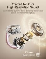 King Lucky Clip On Earbuds Wireless Bluetooth 5.4-Open Ear Earbuds&Headphones,50H Playtime,IPX5 Waterproof,ENC,Multipoint,Ideal for Running,Sport,Workout,Compatible with Glasses&Small Ears - Image 6