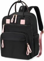 18 Pockets Large Diaper Bag Backpack with 4 Insulated Pockets and Stroller Clips, Baby Shower Essentials (Black, Large) - Image 2