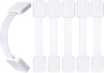 6-Pack Adhesive Baby proofing Strap Locks, Child Proof Cabinet Latches for Drawers, Microwave, Oven, Trash Can, Refrigerator, Toilet Lid, Adjustable No Drilling Need - Image 2