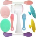 9-in-1 Face Scrubber Face Cleaning Brushes Super Soft Silicone Cleanser Brush and Facial Cleansing Massager Brush Face Cleansing Brush Set - Image 2