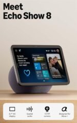 Amazon Echo Show 8 (newest model), Vibrant HD 8.7" display with spatial audio, Designed for Alexa+, Graphite - Image 2