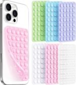 Anteel 6 Pack Double Sided Silicone Suction Cup Phone Case Mount, Upgraded More Suction Cup and Enhanced Suction Power Sticky Phone Grip, Non Slip Phone Accessories 2.55"x3.94" - Image 2