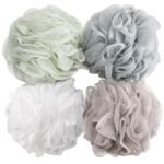 BTYMS Bath Sponge Shower Loofahs 60g Mesh Pouf Bath Scrunchies Body Wash Puff Shower Puff - Pack of 4 - Image 2