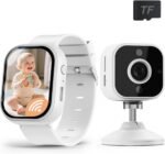 Baby Monitor with Camera and Audio Watch, Wearable Portable 2'' HD Baby Monitor No WiFi, 1080P Video Loop, Night Vision, 2-Way Audio, SD Card Included, Cry & Temp Sense, Alarm & Lullabies - Image 2