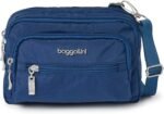 Baggallini Triple Zip Small Crossbody Bag for Women - 8x6 Lightweight Convertible Fanny Pack Belt Bag - Image 2