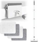 Baseboard Cleaner Tool with Handle, DELUX Baseboard Cleaner with Extendable Long Handle, 4 Reusable Cleaning Pads Wall Cleaner for Baseboards Cleaning, Ceiling, Wall, Floor, Shower Bathroom Kitchen - Image 2