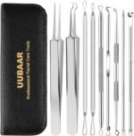 Blackhead Remover Tools, 9PCS Pimple Popper Tool Kit - Stainless Steel Pimple/Comedone Extractor & Tweezers for Acne/Zit Removal, Nose & Face Extraction Tools for Estheticians with Leather Case - Image 2