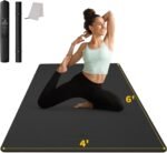CAMBIVO Large Yoga Mat (6'x 4'), Extra Wide Workout Mat for Men and Women, 0.24''/0.32''/0.4''/0.48'' Thick Exercise Fitness TPE Mat for Home Gym, Yoga, Pilates, Workout (Barefoot Exercise) - Image 2