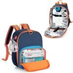 CURMIO Feeding Pump Backpack Compatible with Kangaroo Joey and Compatible with EnteraLite Infinity, Enteral Feeding Tube Bag Backpack for 500ml Feeding Bag, G Tube, J Tube or GJ Tube, Blue, Bag Only - Image 2