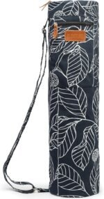 Canvas Yoga Mat Bag with Adjustable Strap & Pockets, Full-Zip Travel Gym Tote for Women & Men, Fits 1/4" & 1/3" Thick Mats, Lightweight Carrier for Yoga, Studio, Workout, Outdoor Use - Image 2