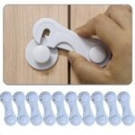 Child Proof Cabinet Locks for Baby Safety, 10 Pcs Baby Proofing Cabinet Locks with Adhesive for Drawer Cupboards Fridge Closet and Pantry, Door Latch for Protecting Kids Toddler (White-10PCS) - Image 2