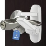 Childproof Door Lever Lock Baby safety locks for doors (2 Pack) Improved door safety for kids, 3M Adhesive No Drilling Child Safety Door Handle Lock. Simple Install, No Tools Needed (White, 2) - Image 2
